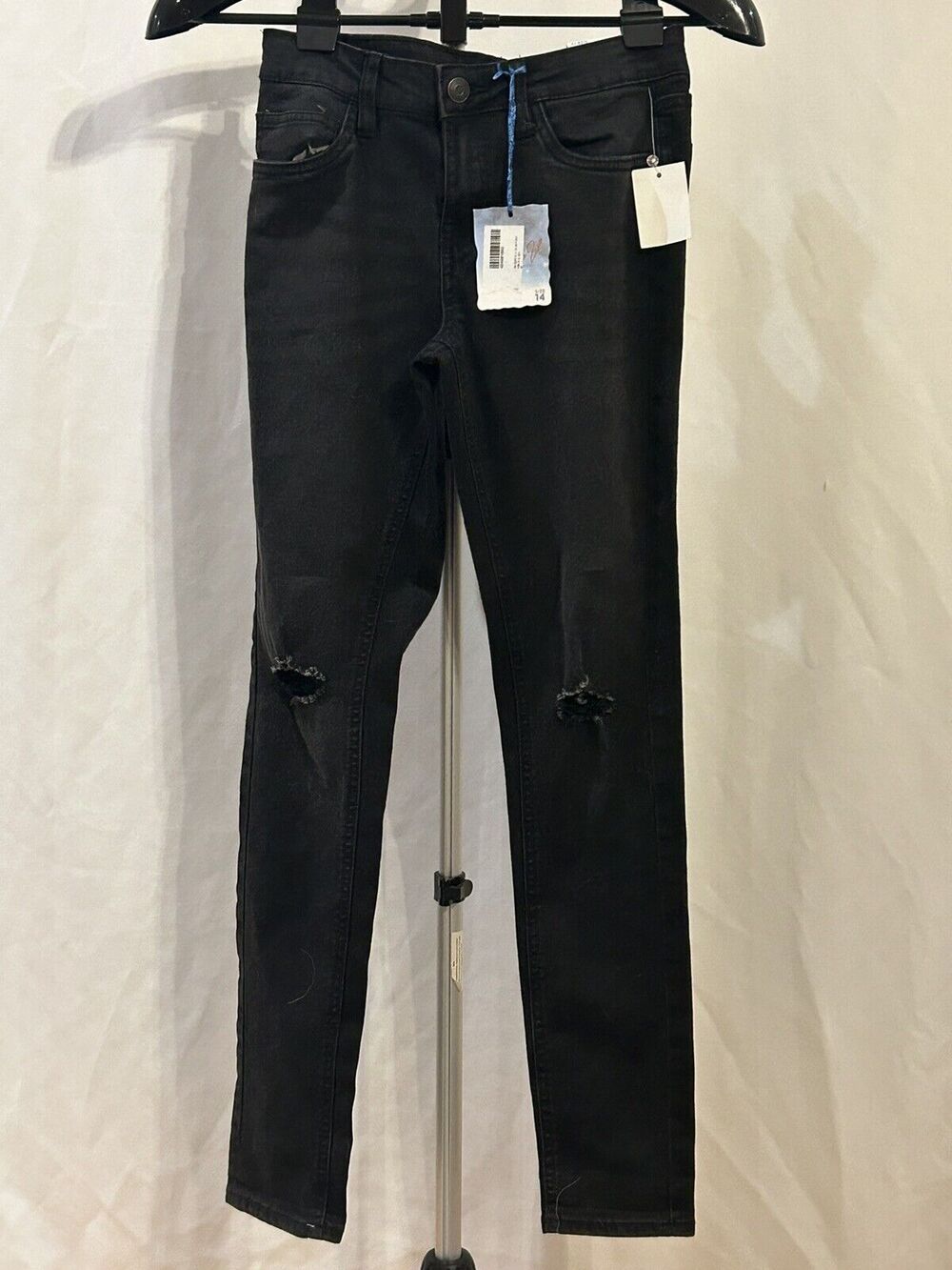 Studio V Girls size 14 Galaxy Beach Black Denim NWT